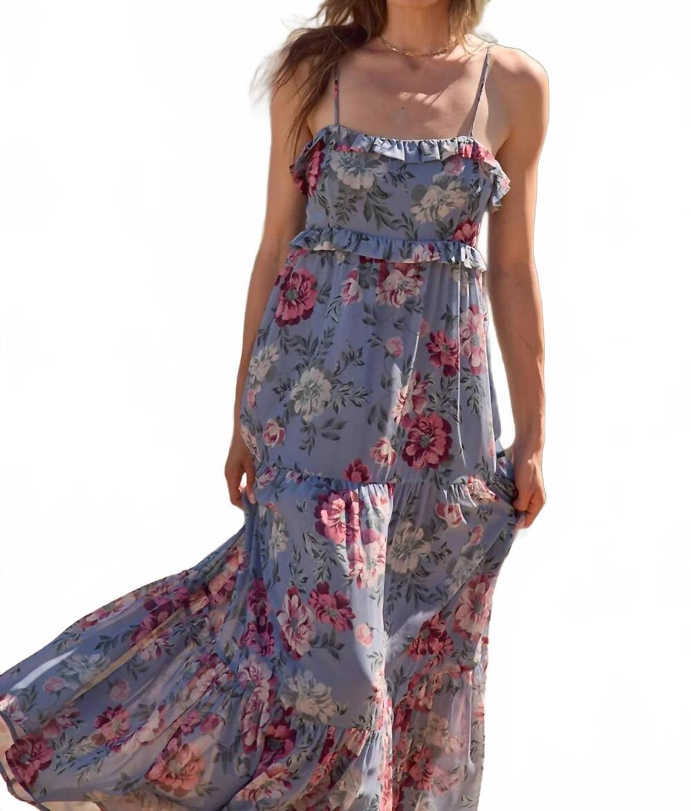 NEW SALTWATER LUXE oaklee dress in dusty blue